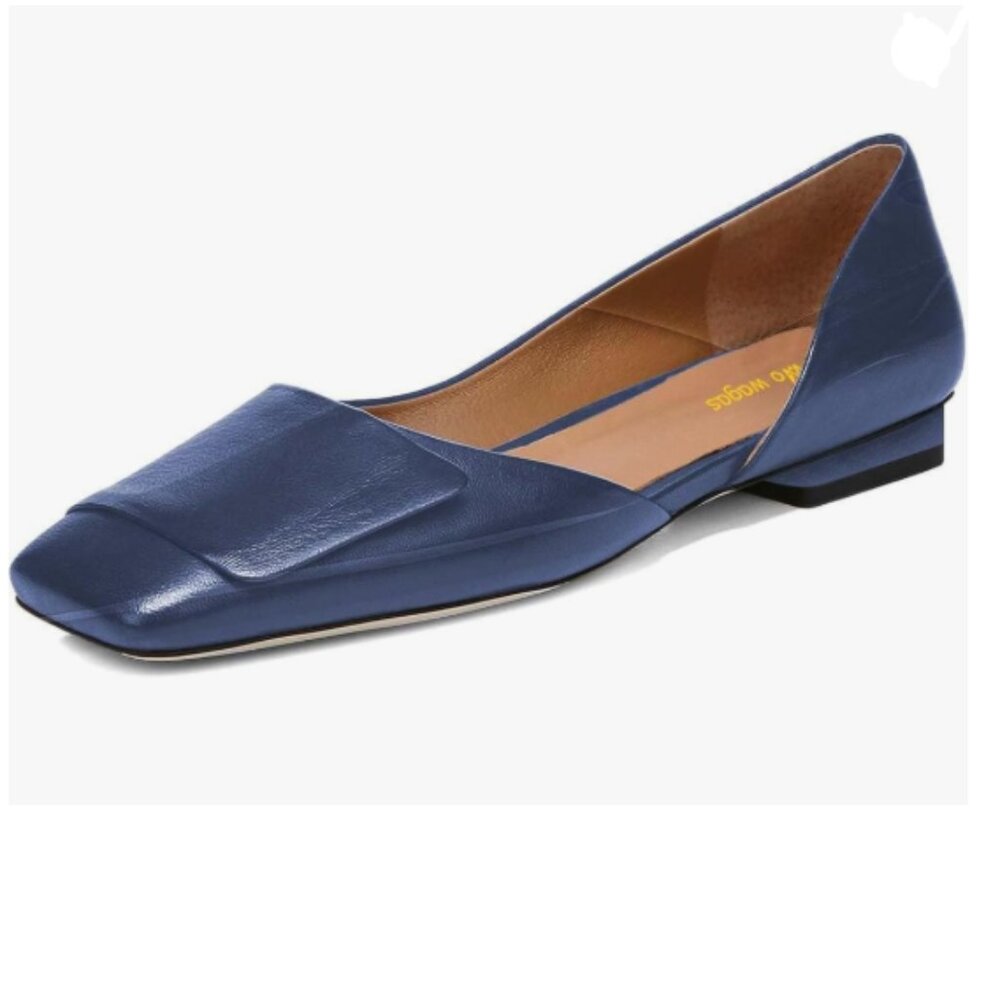 Elegant Navy Leather Loafers for Women